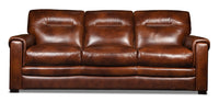 Adoro Genuine Leather Sofa - Cognac 