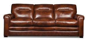 Adoro Genuine Leather Sofa - Cognac