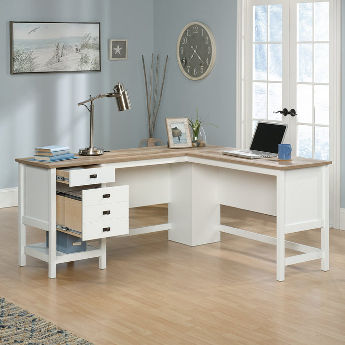 Joana 65.12\" L-Shaped Office Desk - Soft White 