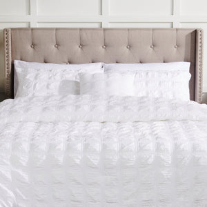 Bridal Comforter Set Velvet Silk Navy & White-40195 – Lotus