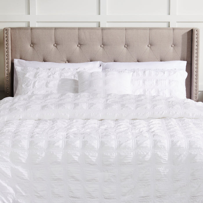 Elanna 4-Piece King Comforter Set - White