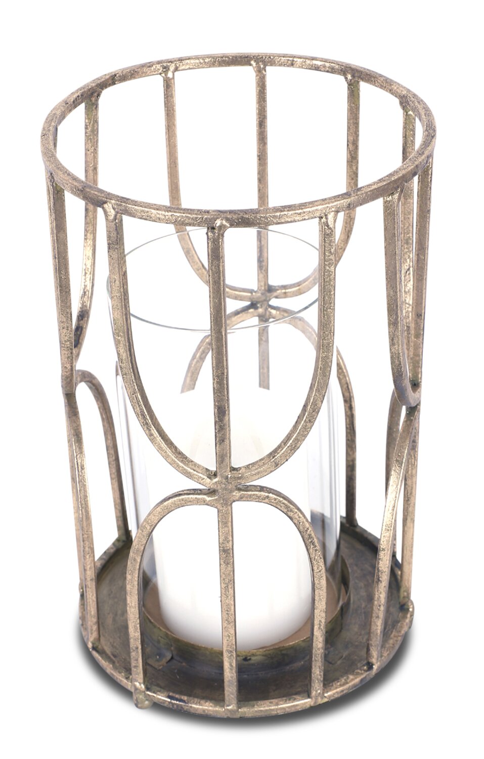 Metal Candle Holder Gold The Brick