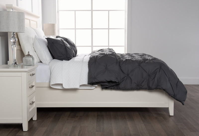 Brianna 3-Piece Full/Queen Comforter Set - Dark grey