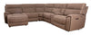 Newport 6-Piece Faux Suede Left-Facing Power Reclining Sectional - Taupe