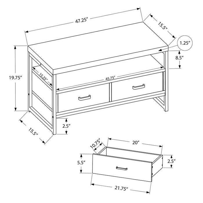 Corban 48\" Modern TV Stand with Storage and Cable Management for TVs up to 55\"- Dark Taupe