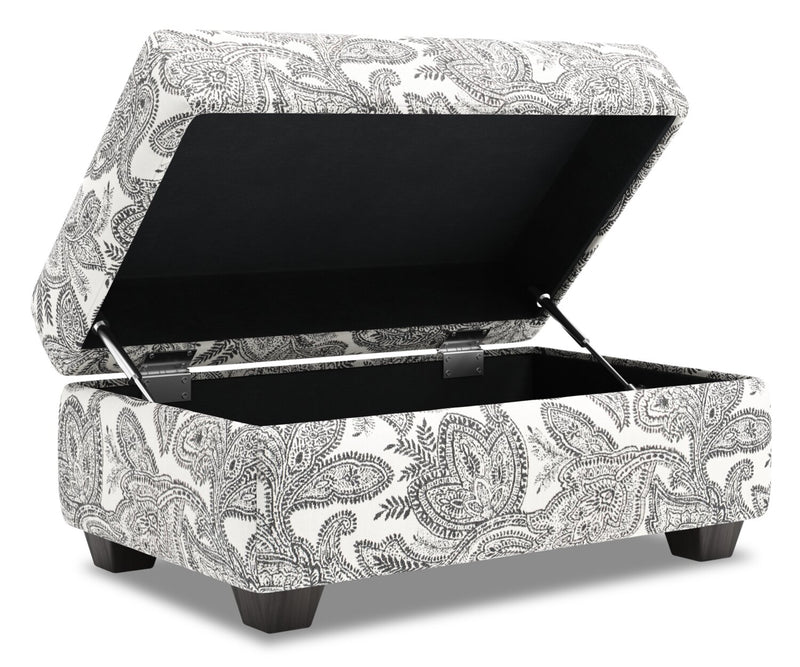 Made in Canada Customizable Sofa Lab The Trunk 39\" Fabric Storage Ottoman - Dalmatian Multicolour