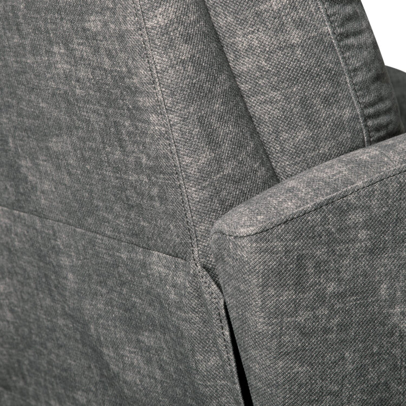 Jeffery Velvet Swivel Glider Recliner Grey The Brick