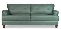 Vita 100% Genuine Leather Sofa - Seafoam 