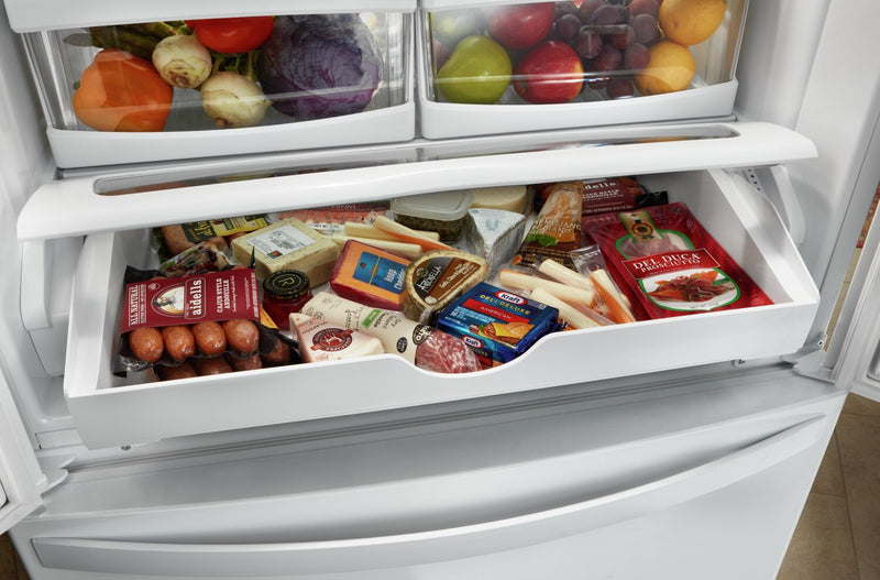 Whirlpool 33\" 22 Cu. Ft. Bottom-Mount Refrigerator - Black Stainless - WRFF5333PV