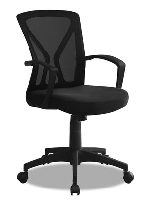 Dominic Office Chair - Black | Chaise de bureau Dominic - noire | DOMBKCHR