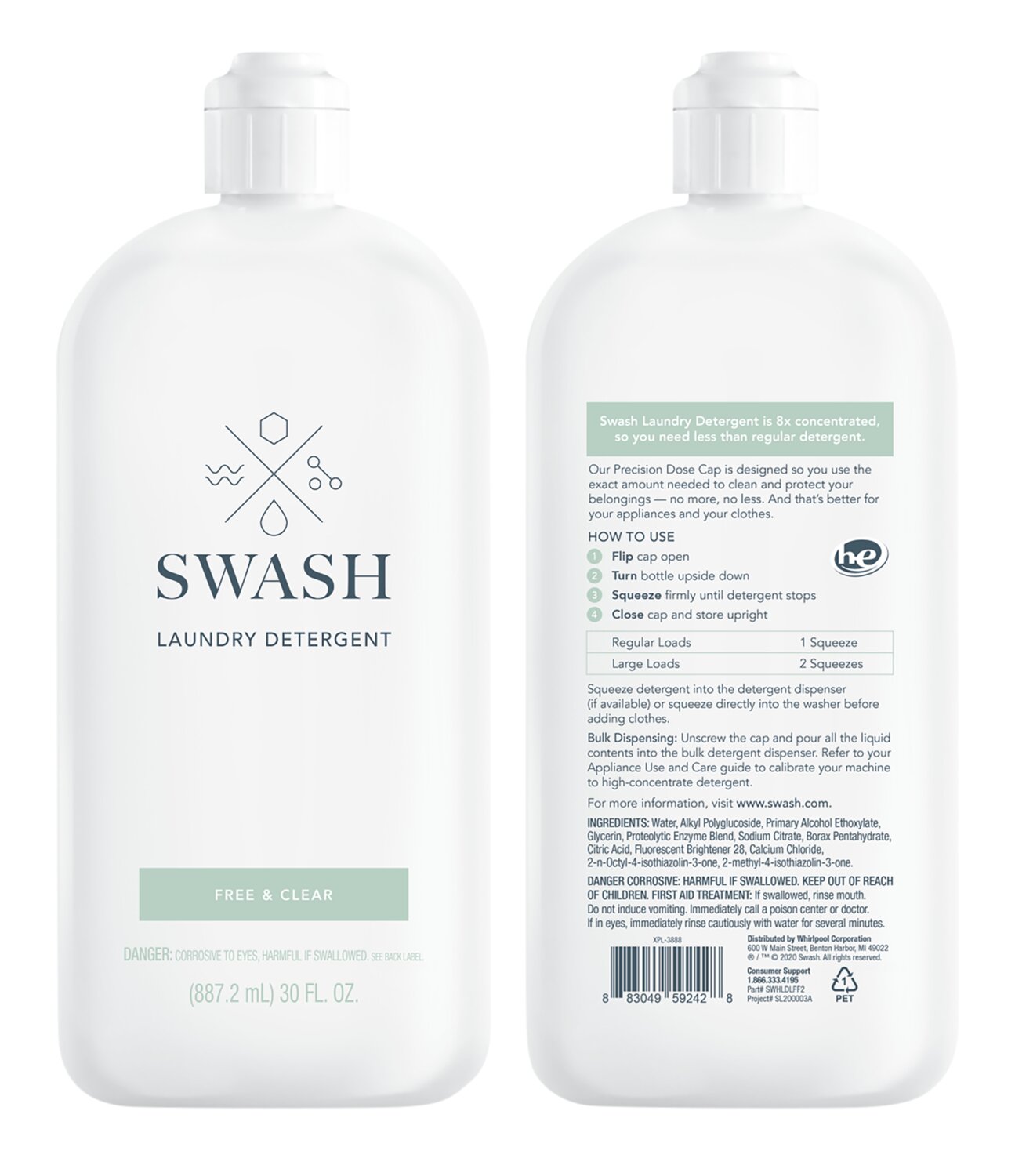 Whirlpool Swash® Free Clear Laundry Detergent SWHLDLFF2B