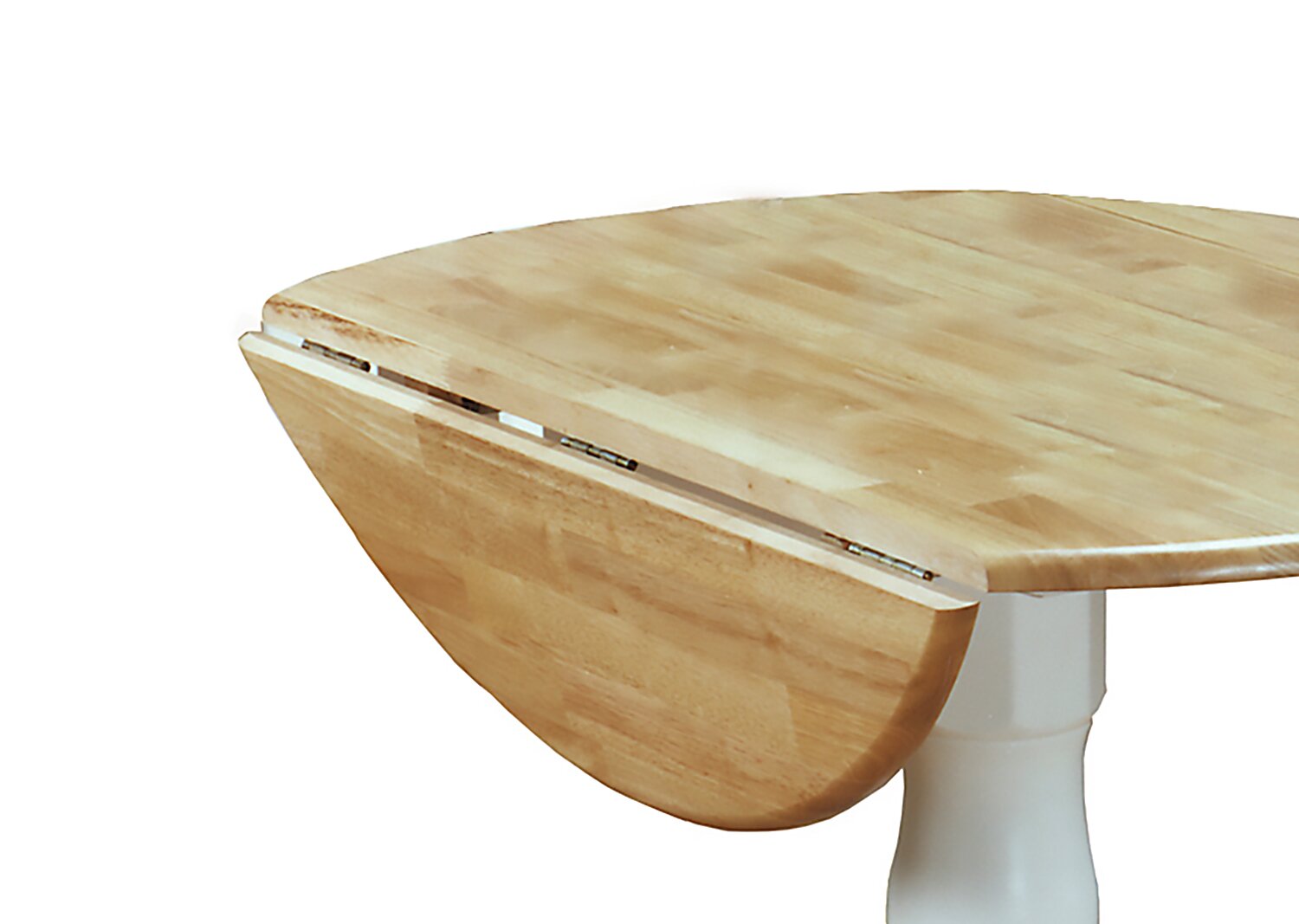 Andi Drop Leaf Dining Table Wood Pedestal Base 40 W Two Tone W. The Brick