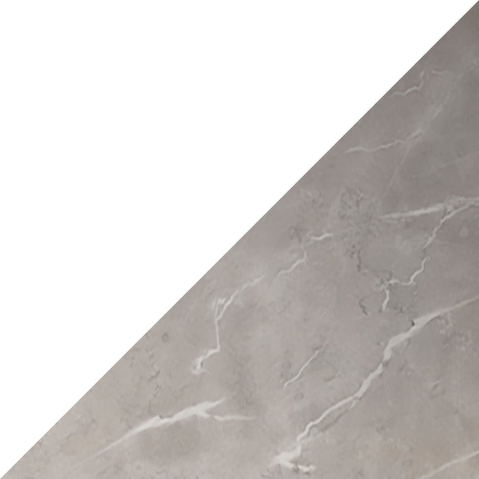 Marla 23.6\" Modern End Table - White and Grey with Marble Look