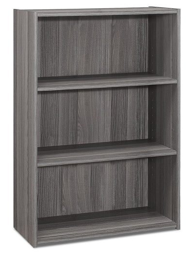 Slade 3-Shelf Bookcase - Grey 