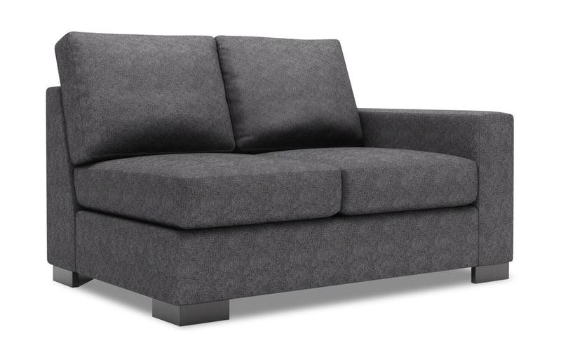 Sofa Lab Track RAF Loveseat - Luxury Charcoal