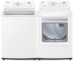 LG 5.6 Cu. Ft. Top-Load Washer with 4-Way™ Agitator and 7.3 Cu. Ft. Electric Dryer