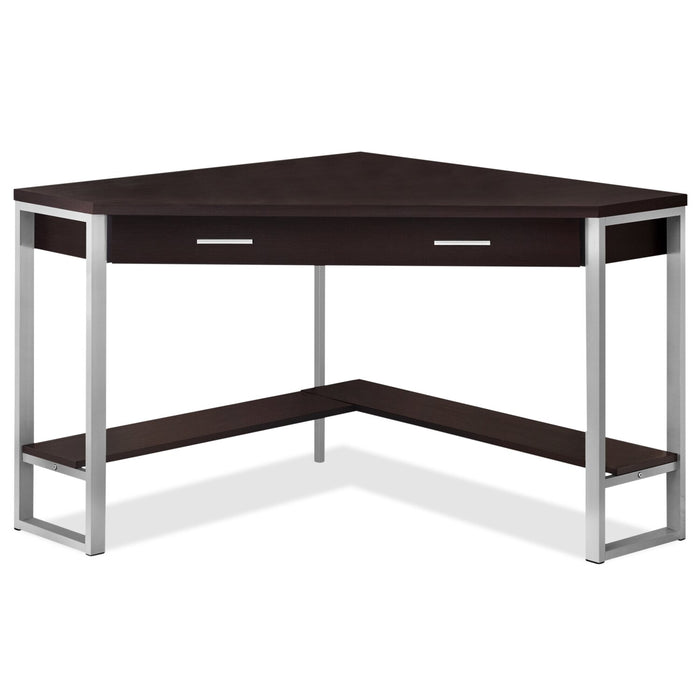 Christiana 42\" Corner Office Desk with Drawer - Espresso