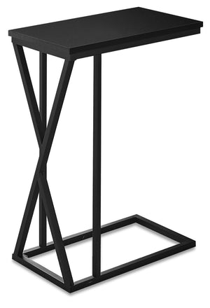 Leila Chairside Table - Black  | Table de fauteuil Leila - noire  | LEIBKCST