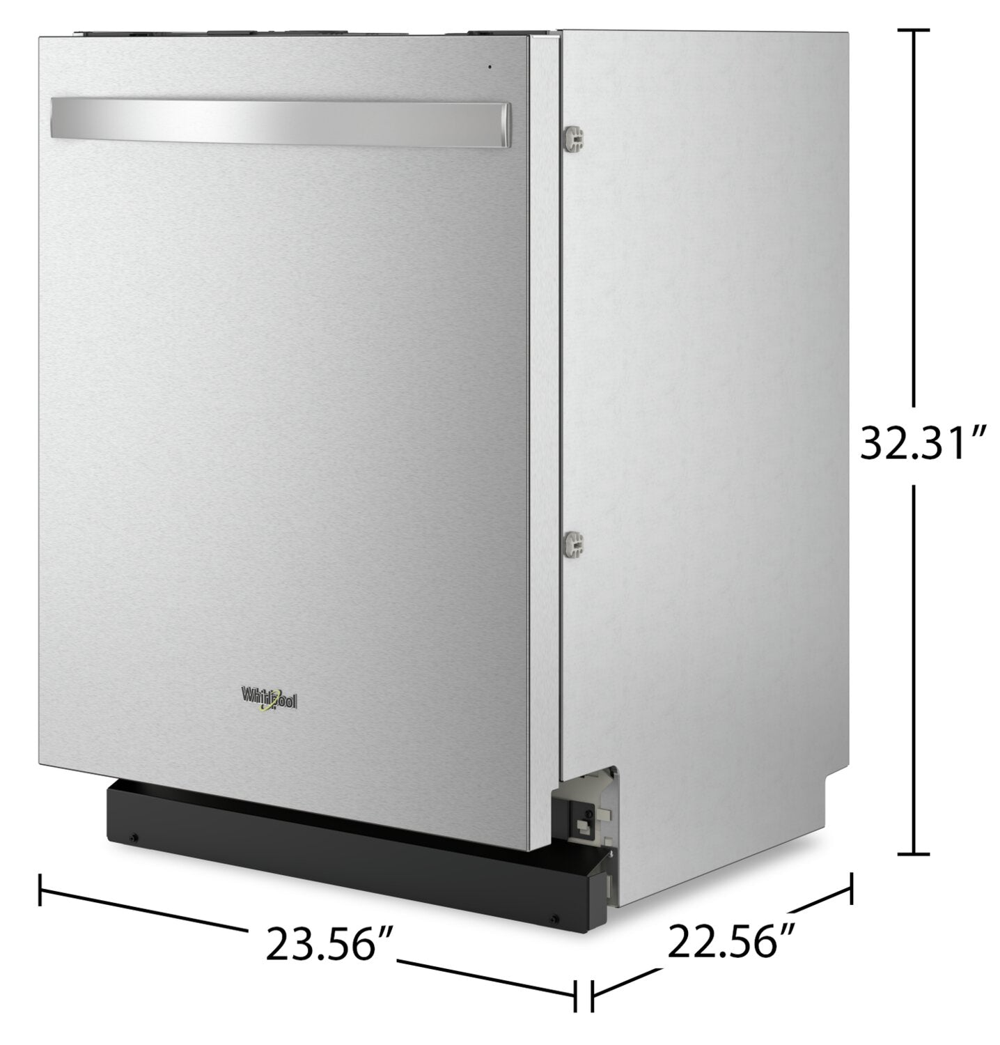 Stainless Steel Third Rack Dishwasher With Silverware Rack In Door