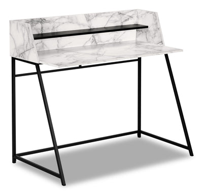 Lawson Desk - White Marble-Look  