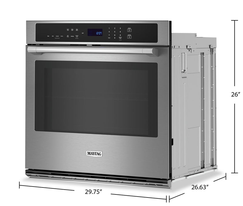Maytag 5 Cu. Ft. Single Wall Oven with Air Fry and Basket MOES6030LZ