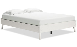 Mavi Queen Platform Bed - White