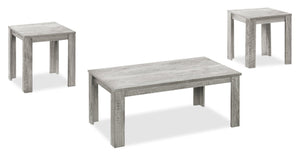Remy 3-Piece Coffee and Two End Tables Package - Grey