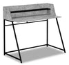 Lawson 47.25\" Office Desk with Small Hutch - Grey Stone-Look