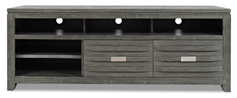 Bronx 114\" 3-Piece Wall Unit Entertainment Centre with Storage and Cable Management for TVs up to 80\"- Grey