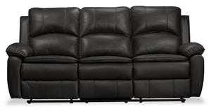 Chandler Leath-Aire Power Reclining Sofa - Grey 