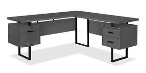 Marnie Reversible L-Shaped Corner Desk - Dark Grey
