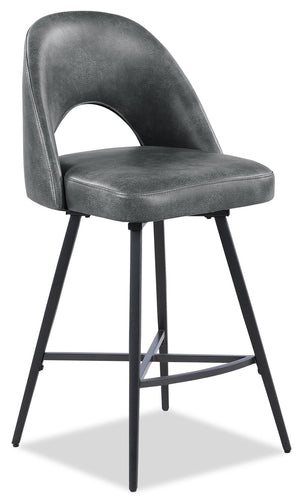 Bay Swivel Counter-Height Stool - Charcoal