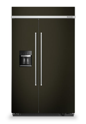 KitchenAid 29.4 Cu. Ft. Built-In Side-by-Side Refrigerator - KBSD708MBS