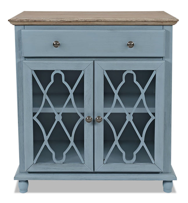Carmine 31\" Accent Cabinet with Glass Doors - Blue