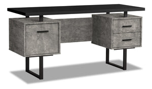 Teagan Reversible Desk - Grey Concrete-Look