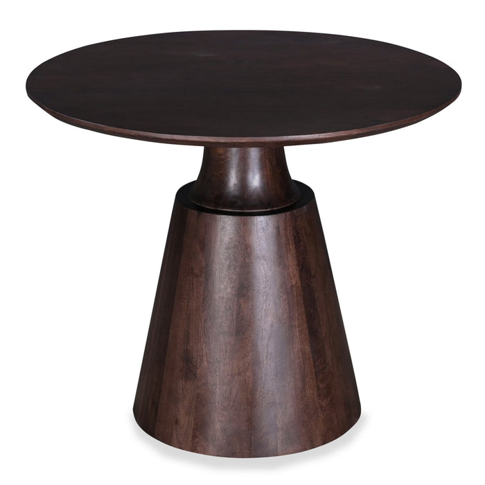 Bali Dining Table, Mango Wood, Pedestal Base, 36\"W Round - Brown