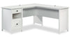 Cayla L-Shaped Desk - Soft White 