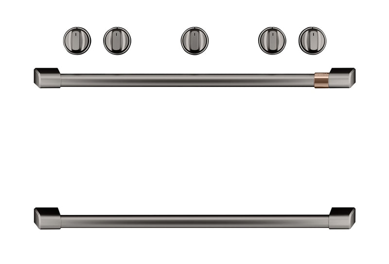 Café Knob and Handle Kit for Freestanding Range in Brushed Black - CXFSGHKPMBT 