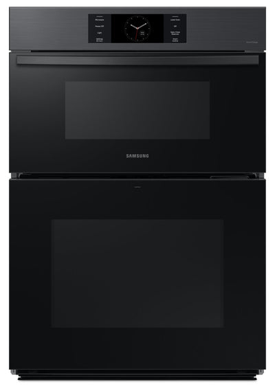 Samsung 30" 7 Cu. Ft. Electric Micowave Combination Wall Oven - Matte Bl… | Four à micro-ondes combiné avec four mural électrique Samsung de 7 pi³ et de 30 po…