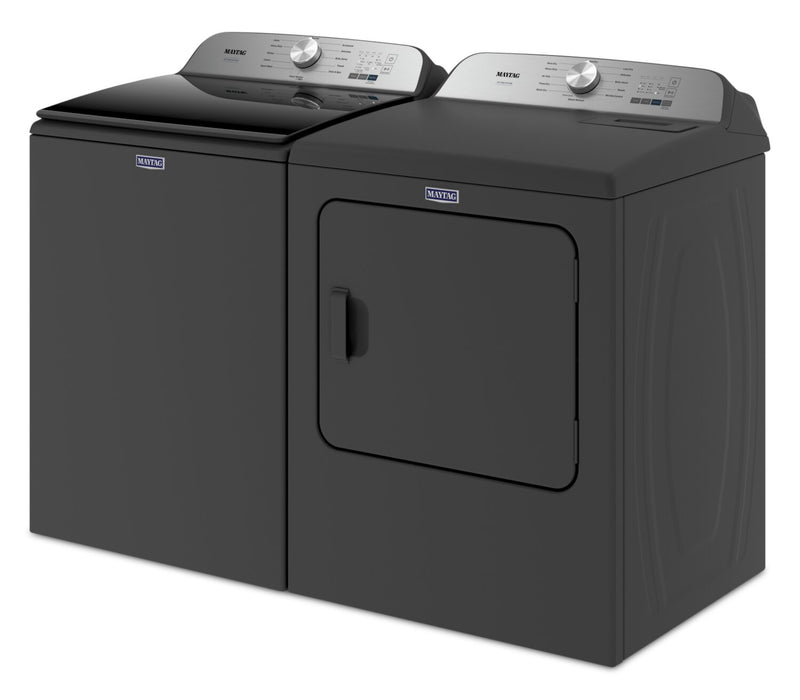 Maytag 5.4 Cu. Ft. Pet Pro Top-Load Washer and 7 Cu. Ft. Electric Dryer - Volcano Black