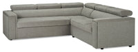 Savvy 2-Piece Left-Facing Linen-Look Sectional 