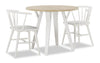 Aria 3-Piece Round Dining Package - White