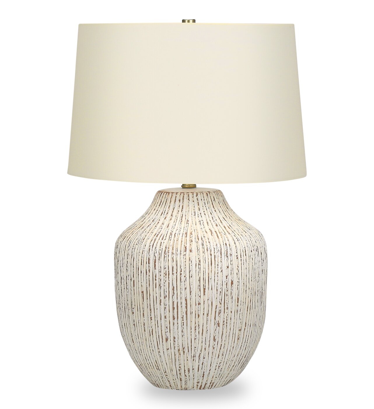26" Cream Textured Ceramic Table Lamp - The Brick
