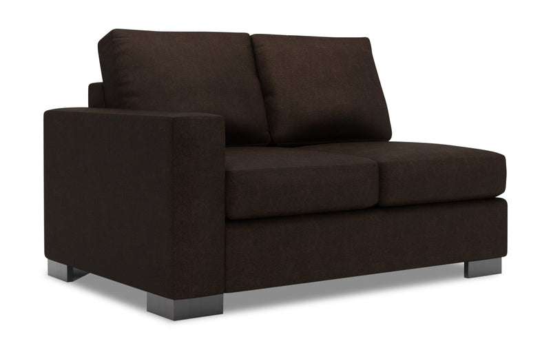 Sofa Lab Track LAF Loveseat - Luxury Chocolate