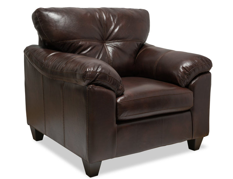 Addison Leath-Aire Chair - Brown 
