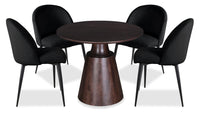 Bali 5-Piece Dining Package - Black 