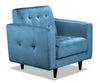 Devlin Velvet Chair - Blue