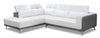 Cosmo 2-Piece Leather-Look Fabric Left-Facing Sectional - Tanner Snow/Tanner Grey