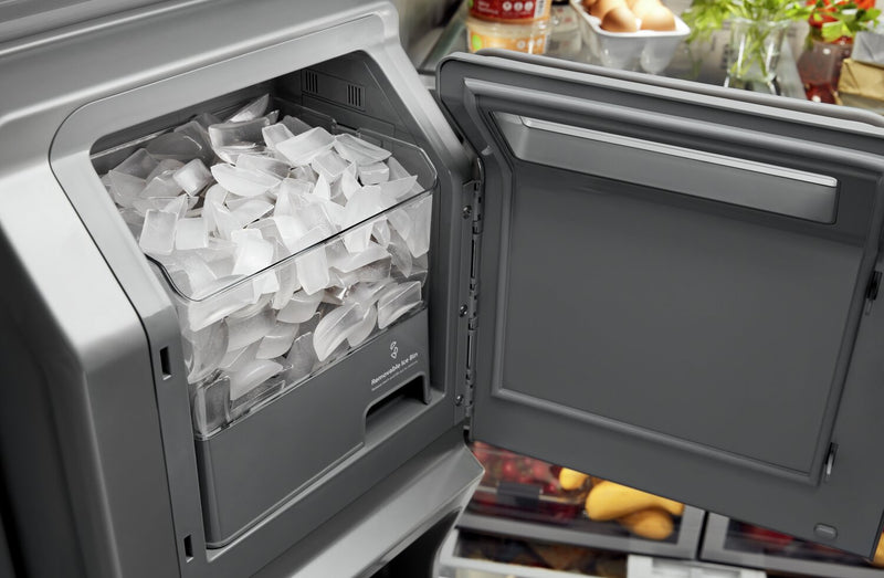 KitchenAid 36\" 26.8 Cu. Ft. French-Door Refrigerator - Black Stainless - KRFF577KBS