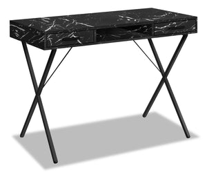 Rowan Desk - Black Marble-Look